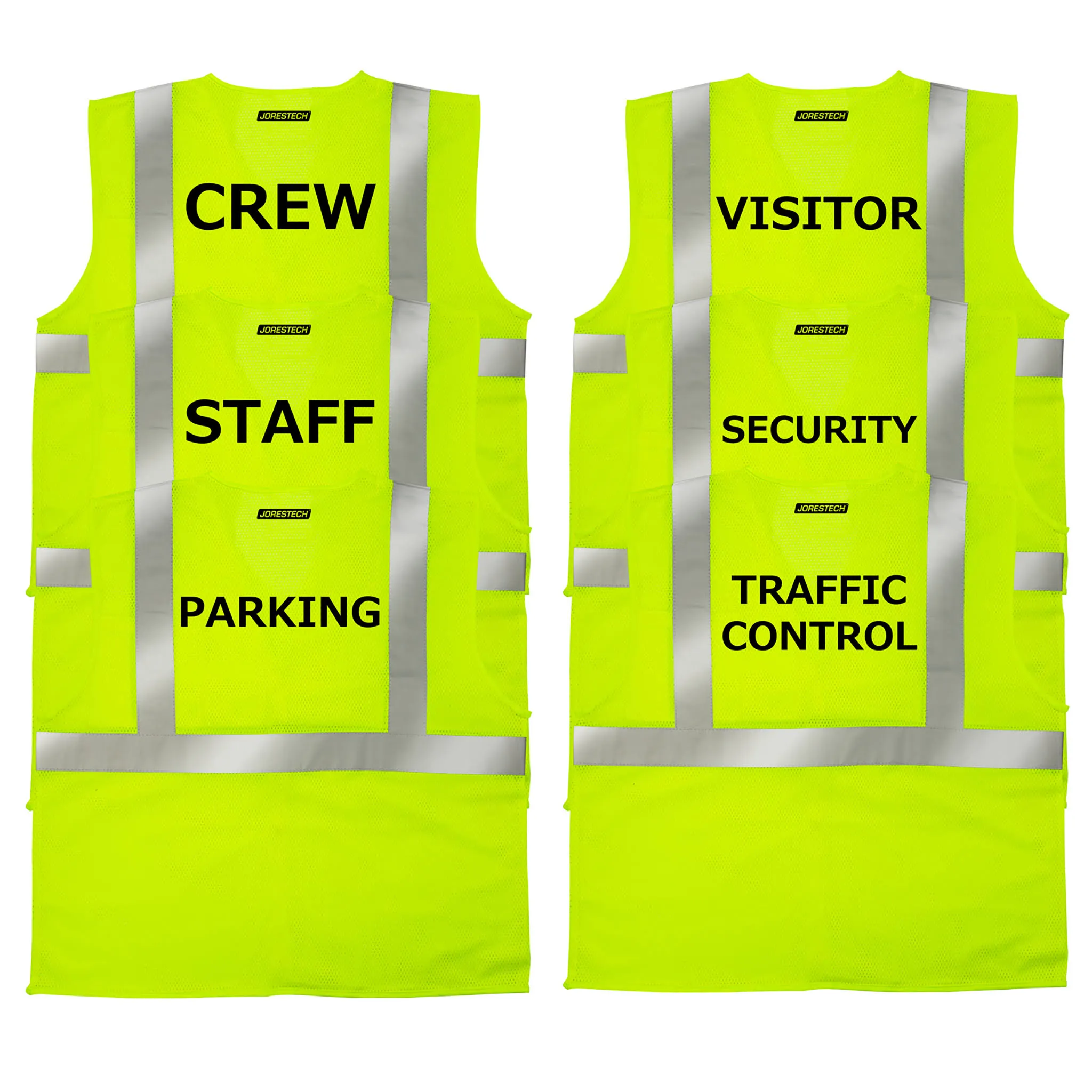 JORESTECH High Visibility Custom Heat Transfer Printed Reflective Safety Hi Vis ...