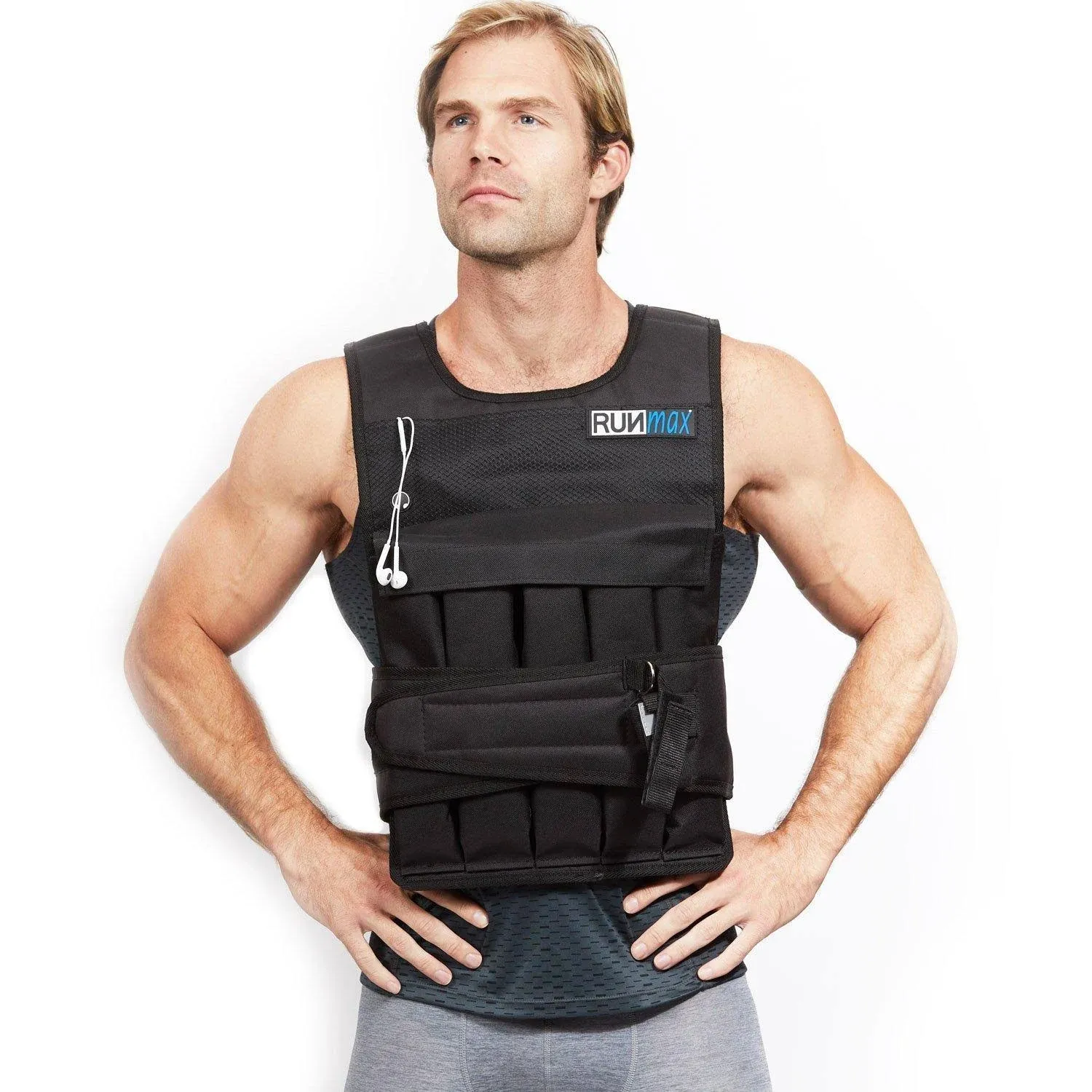 Runmax Pro Weighted Vest 12lbs 20lbs 40lbs 50lbs 60lbs with Shoulder Pads Option ...