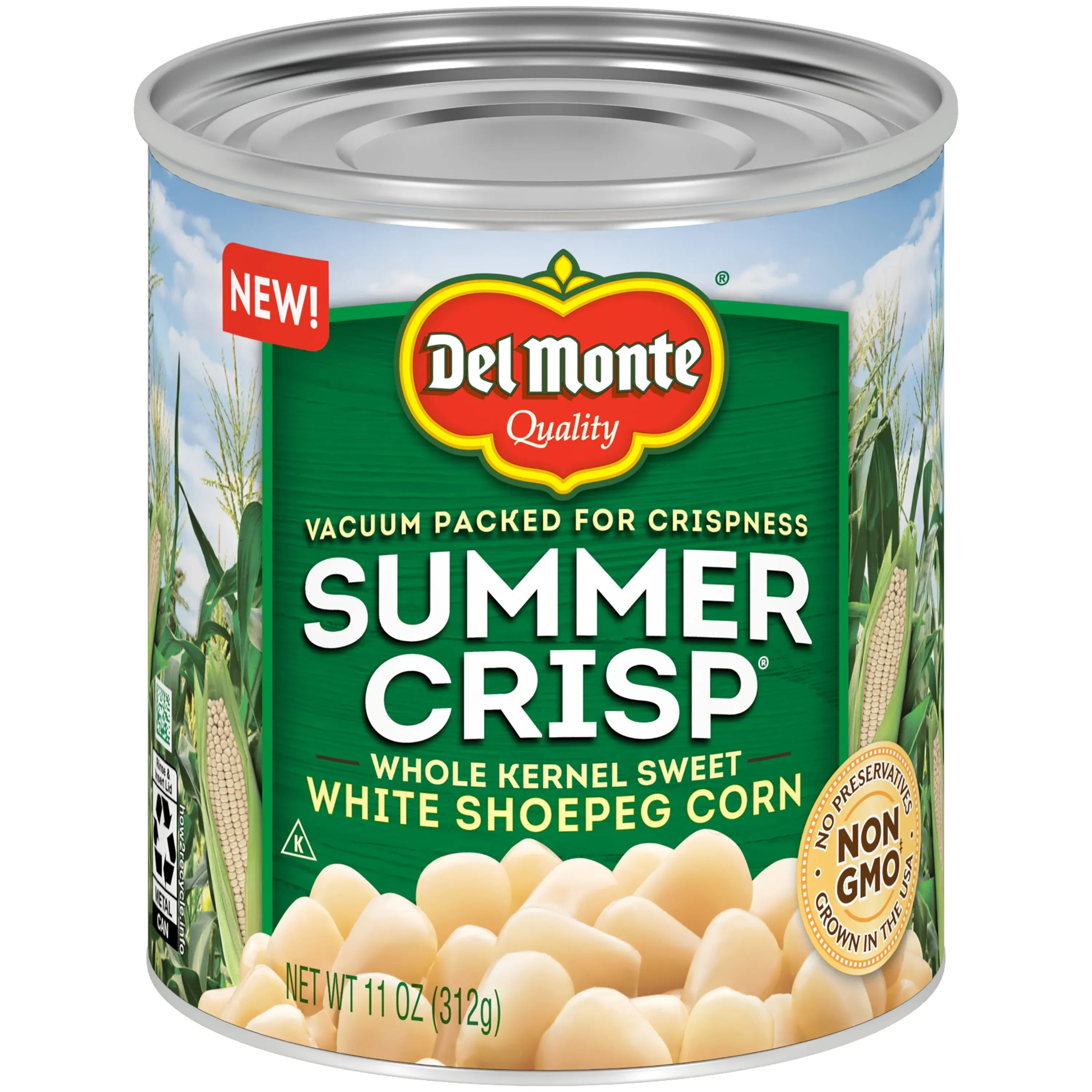 Del Monte Summer Crisp Golden Sweet Corn, Whole Kernel - 11 oz