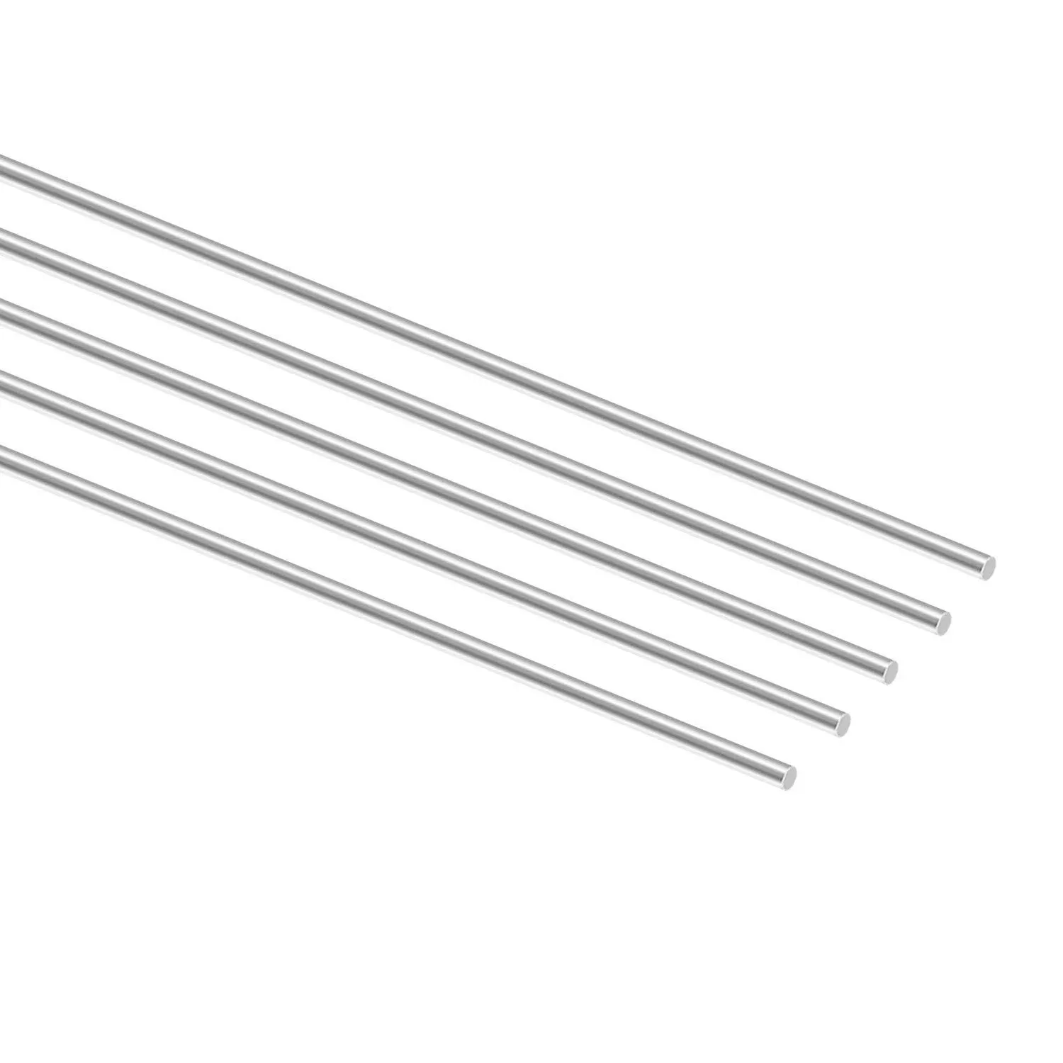 3mm x 300mm Stainless Steel Model Straight Metal Round Shaft Rods 5 Pieces