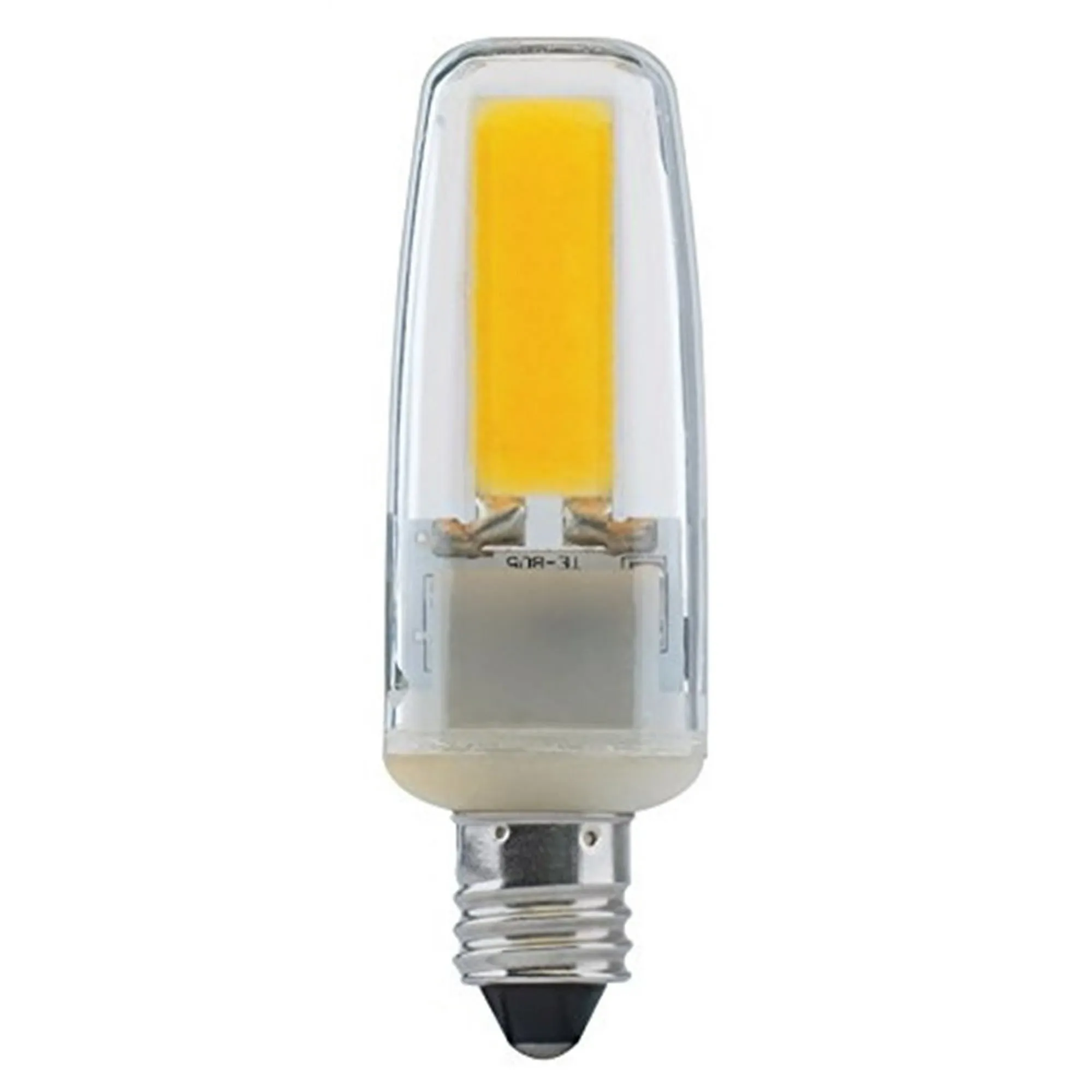 Satco 4W; LED; 3000K; Clear; Mini Candelabra Base; 120-130V S28684