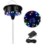 6 RPM Rotating Disco Ball Motor Light Up Disco Ball Spinner Hanging Mirror Ball Motor with 18 RGBW Led Light for 4 6 8 12" Disco Balls, Parties,Home Decor, Weddings, Nightclubs, KTV