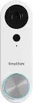 SimpliSafe Pro Smart Wi-Fi Video Wired Doorbell - White