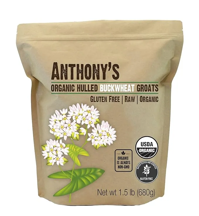 Anthony's Organic Hulled Buckwheat Groats, 5lb, Gluten Free, Non GMO