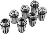 7 Pcs/Set ER11 Spring Collet Set for CNC Engraving Machine & Milling Lathe Tools 1/4 1/8 1/16 3/16 3/32 5/32 7/32 inch