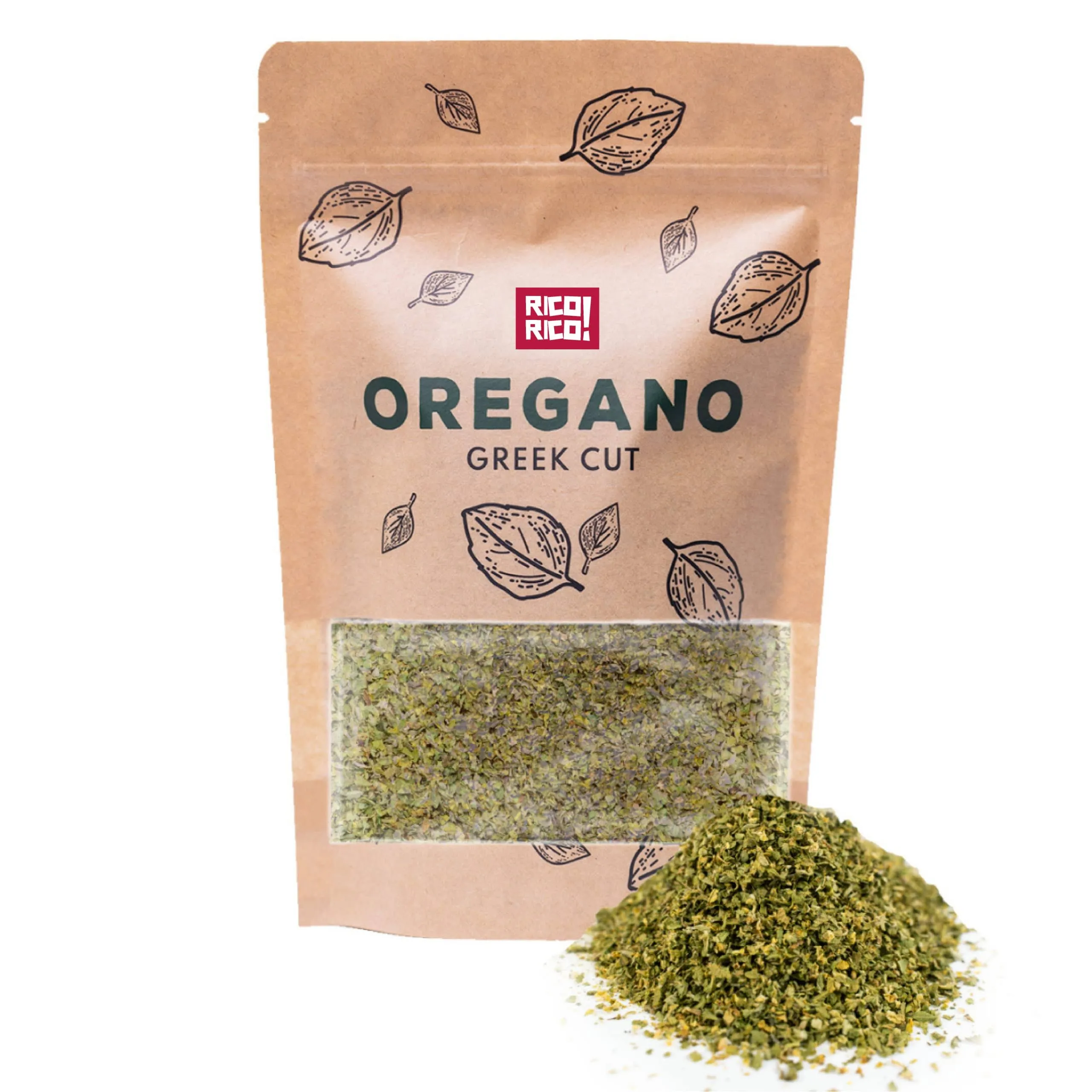 RICO RICO - Mexican Oregano (3oz) - Premium Greek Cut, Mexican Oregano Dried, Great For Mexican Cuisine and Spices - Packaged In Resealable Kraft Bag by RICO RICO