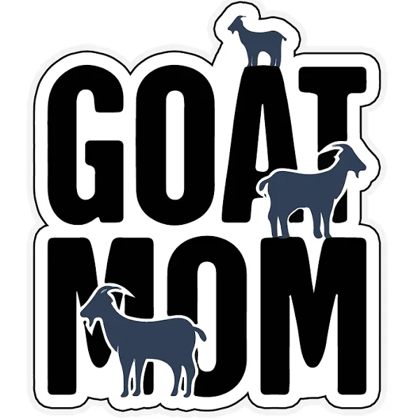 Goat Mom Vinyl Waterproof Sticker Decal Car Laptop Wall Window Bumper Sticker 6"