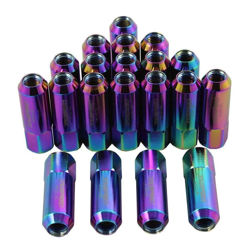 JDMSPEED Neo Chrome Aluminum Extended Tuner Lug Nuts