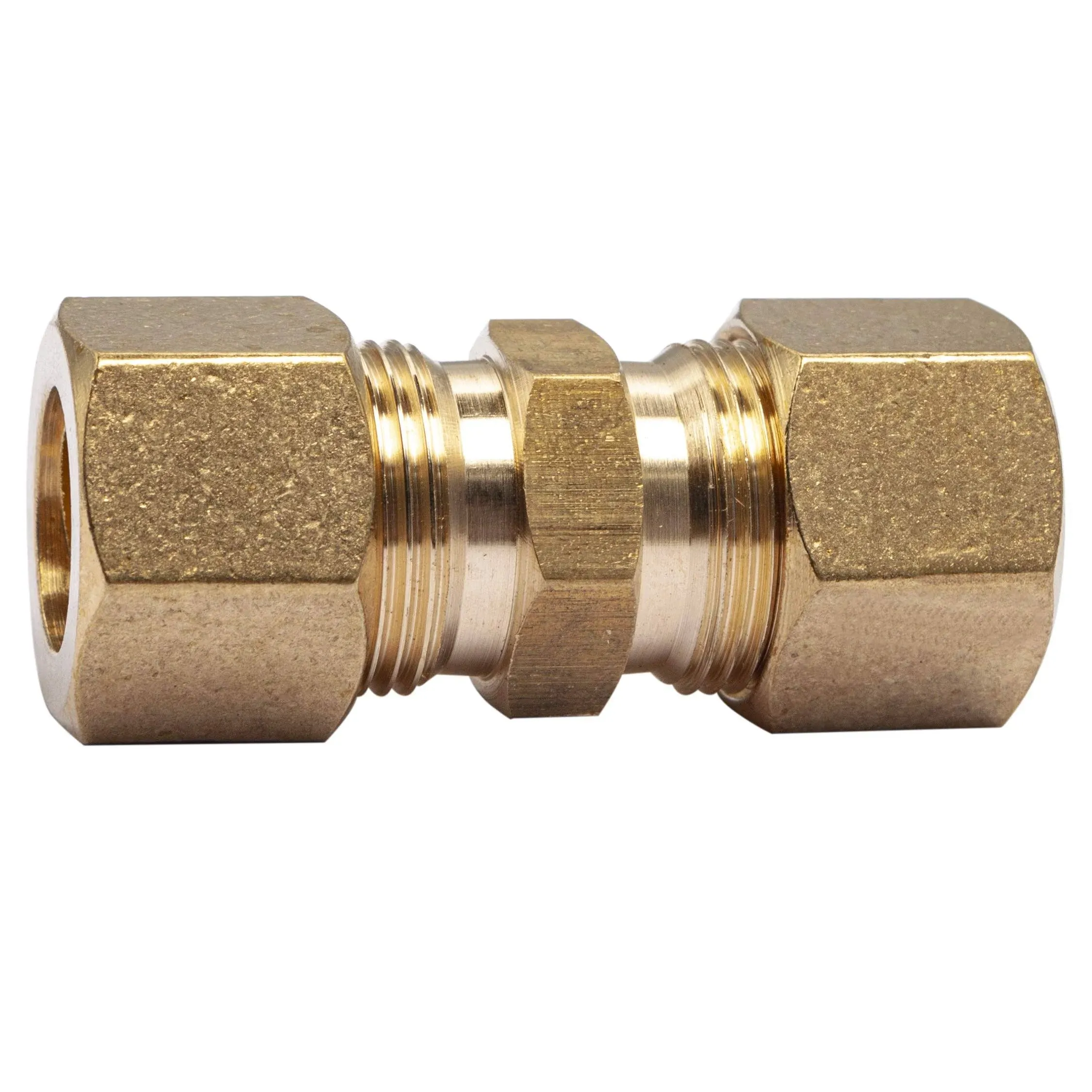 LTWFITTING 7/16-Inch OD Compression Union,Brass Compression Fitting(Pack of 20)