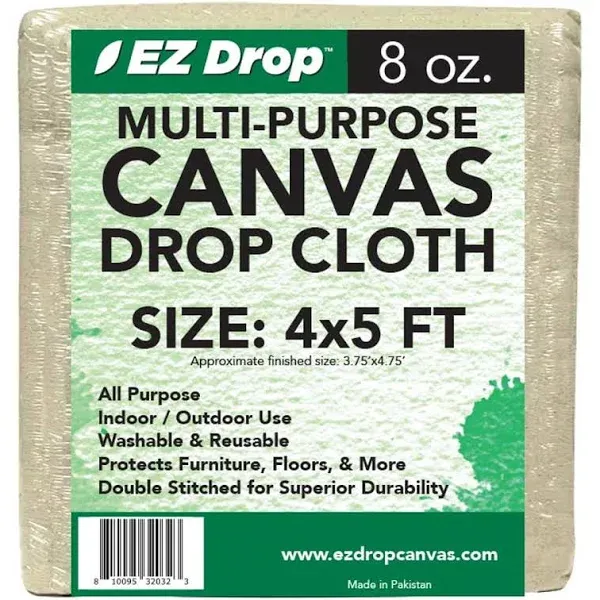 Painter's Large Canvas Fabric Drop Cloth for Painting (9 ft. x 12 ft.)