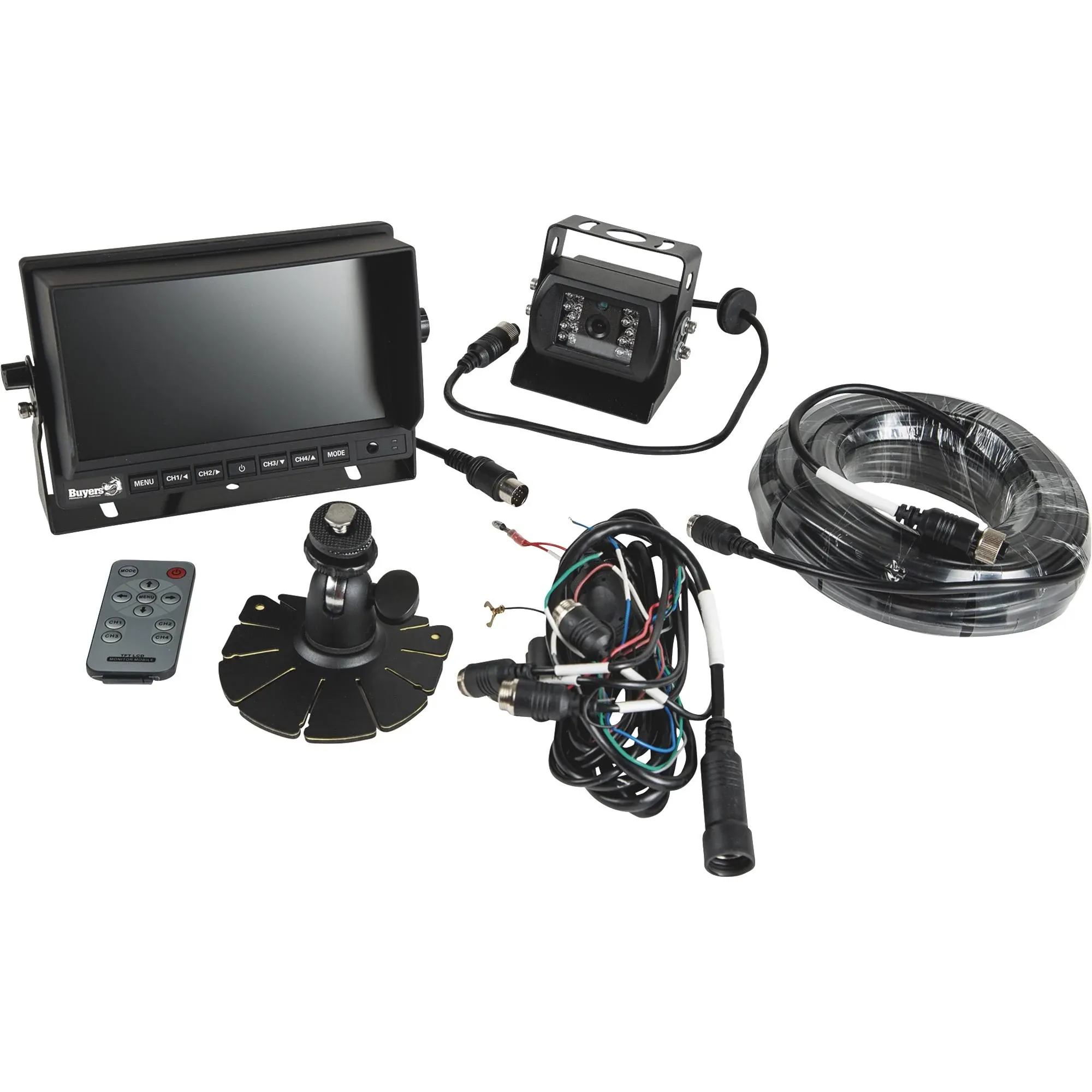 Buyers Products Quad Screen Rear Observation System with Night Vision Backup Camera