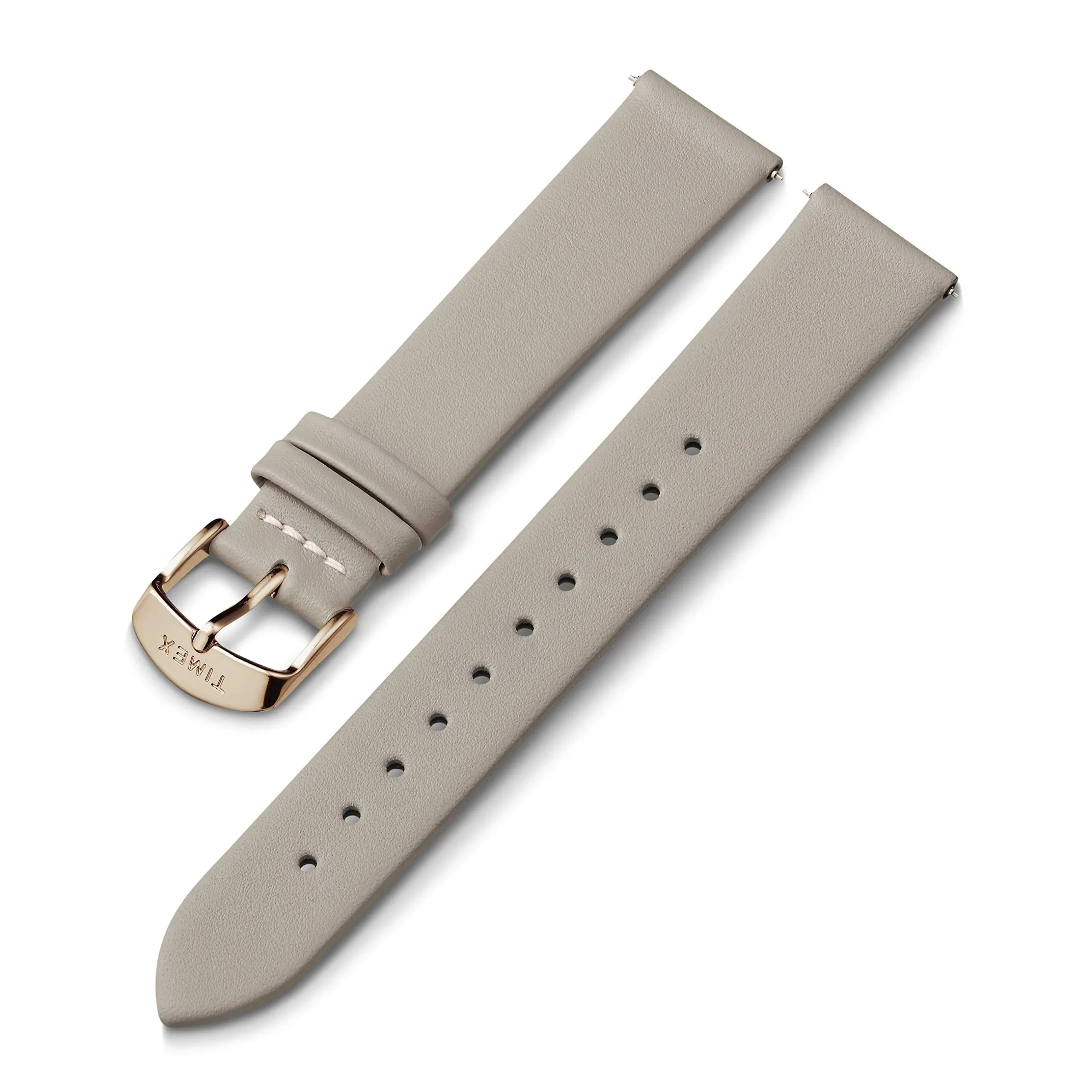 Timex 20mm Genuine Leather Rose Gold-Tone Buckle Strap