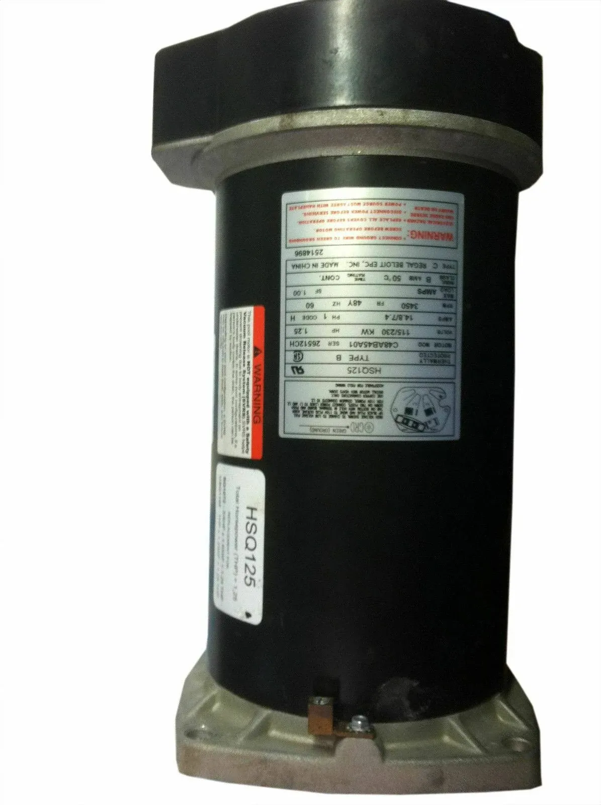 A.O. Smith HSQ125 Centurion Pro 1.25 THP 115V/230V Square Flange Motor