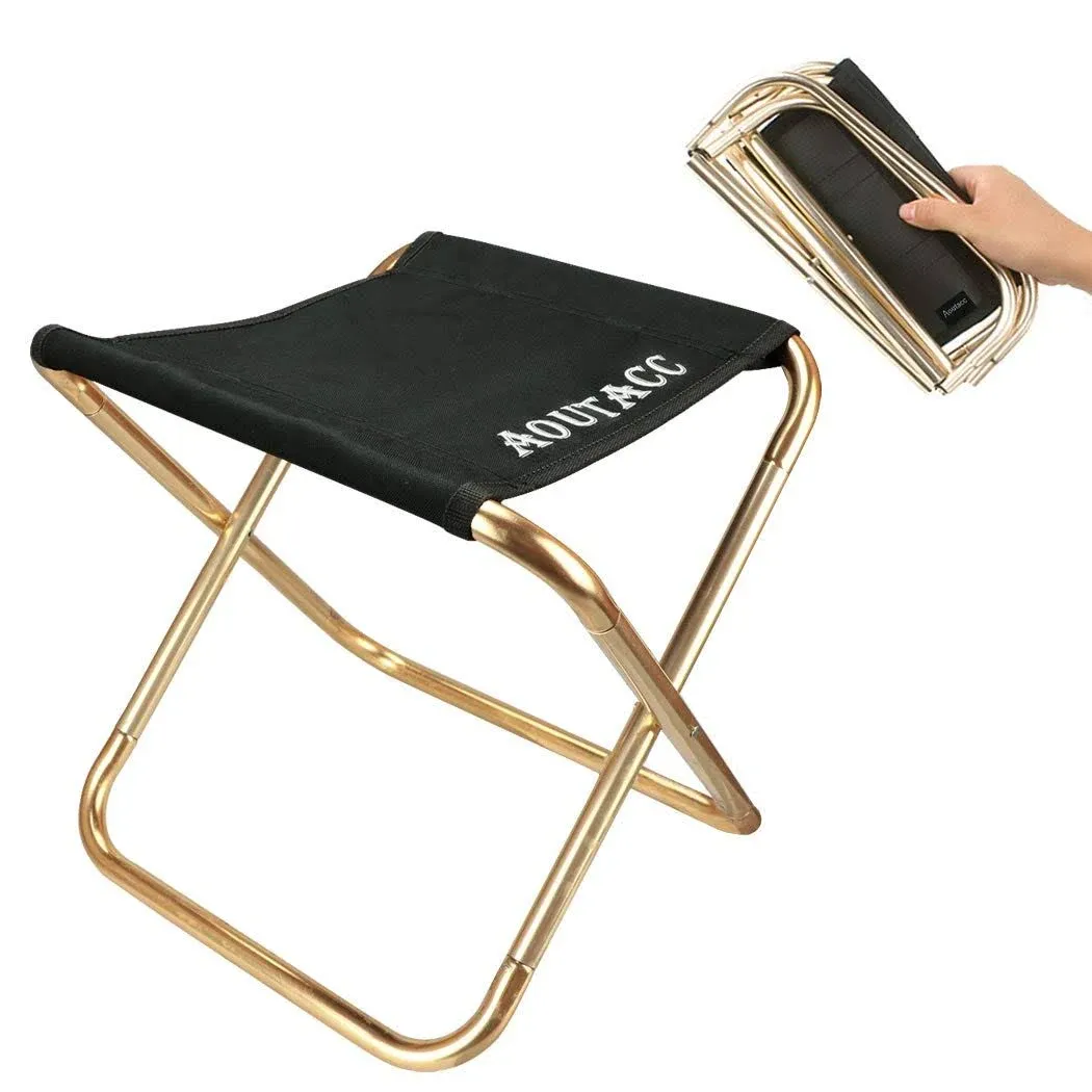 AOUTACC Ultralight Portable Folding Camping Stool for Outdoor Fishing Hiking Backpacking Travelling(XL:13"x14"x15";Large:11.8"x11"x11.4"; Medium:8.3"x9.5"x 11")