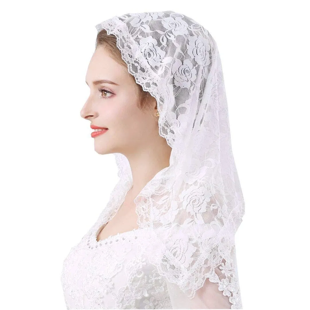 Czy Accessories Lace Mantilla Veil Soft and Comfortable 6 Colors Spanish Style ...