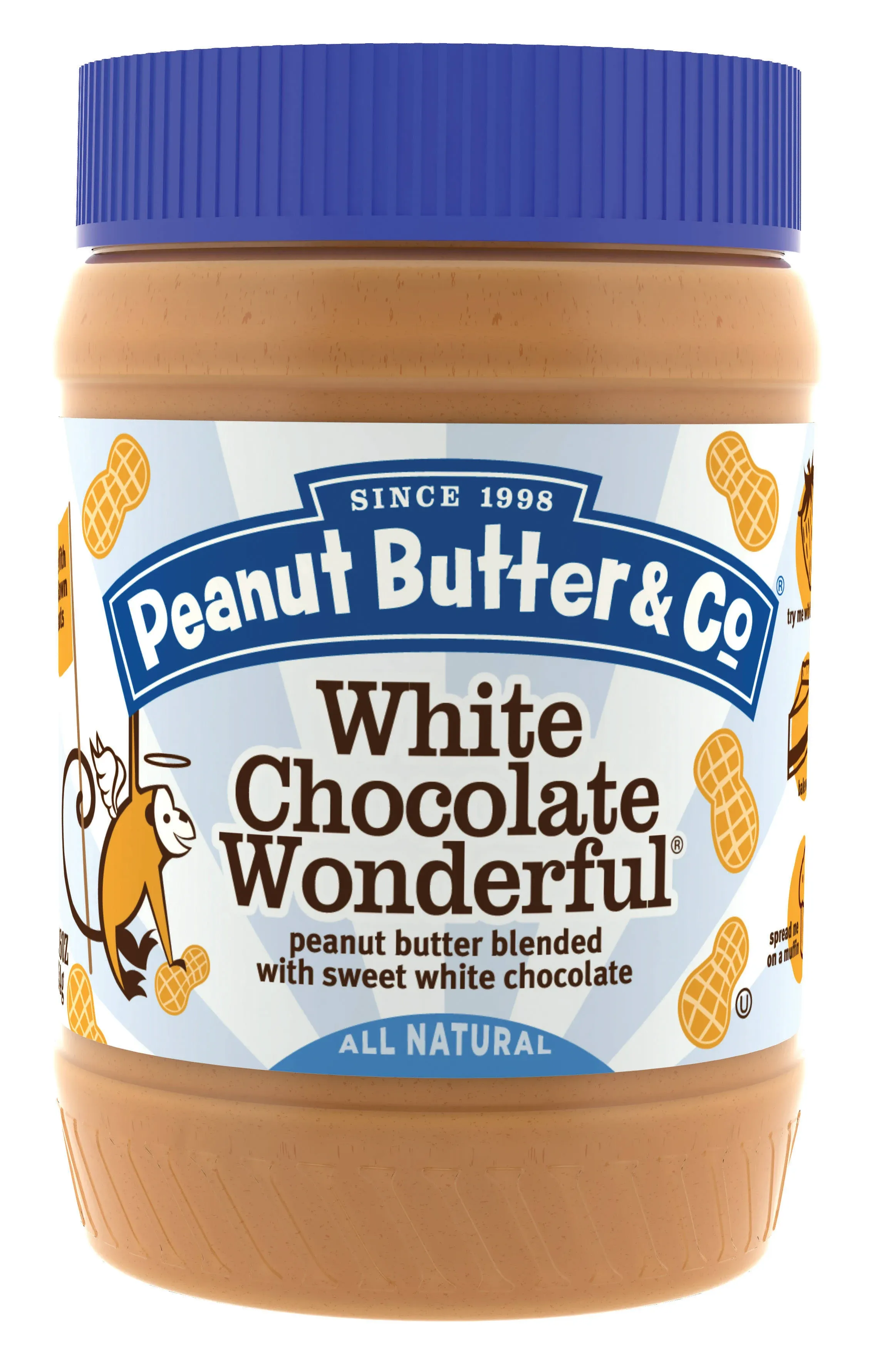 Peanut Butter &amp; Co. White Chocolatey Wonderful Peanut Butter, Non-GMO Project...