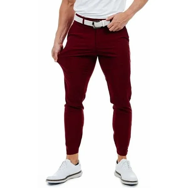 Primo Golf Jogger, Lightweight Four-Way Stretch Golf Pant, 4 Pockets, Inner Gel Waistband, Elastic Zipper Ankles