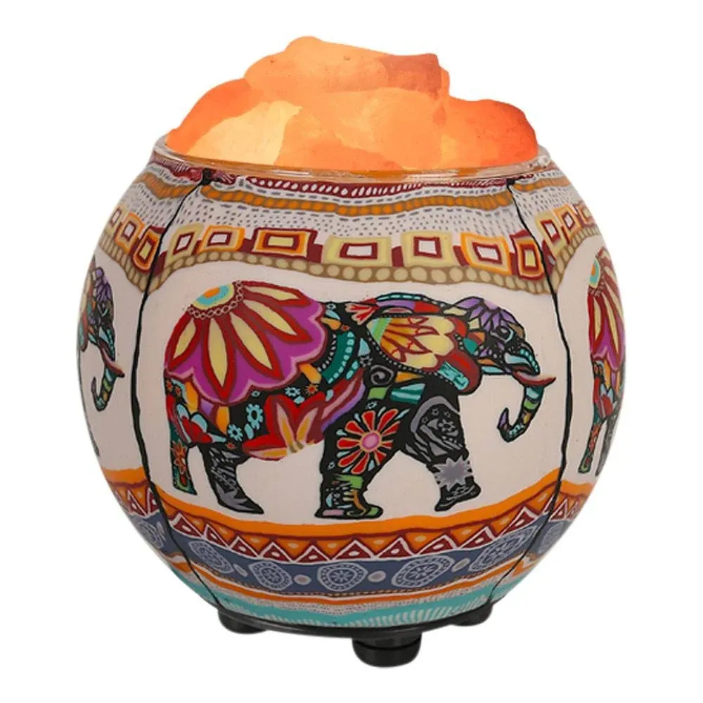 Himalayan CrystalLitez Aromatherapy Salt Lamp with UL Listed  Dimmer Cord (Ethnic Elephant)