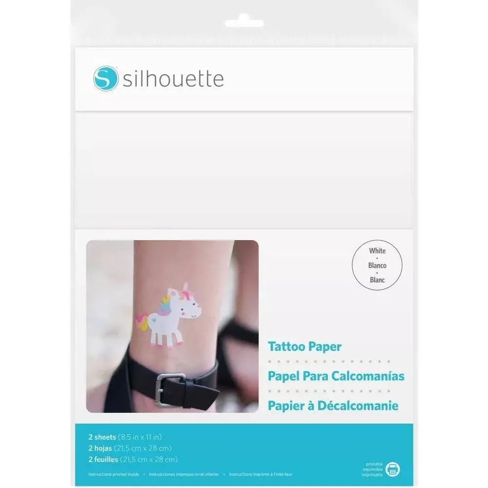 silhouette media temporary tattoo paper sheets 