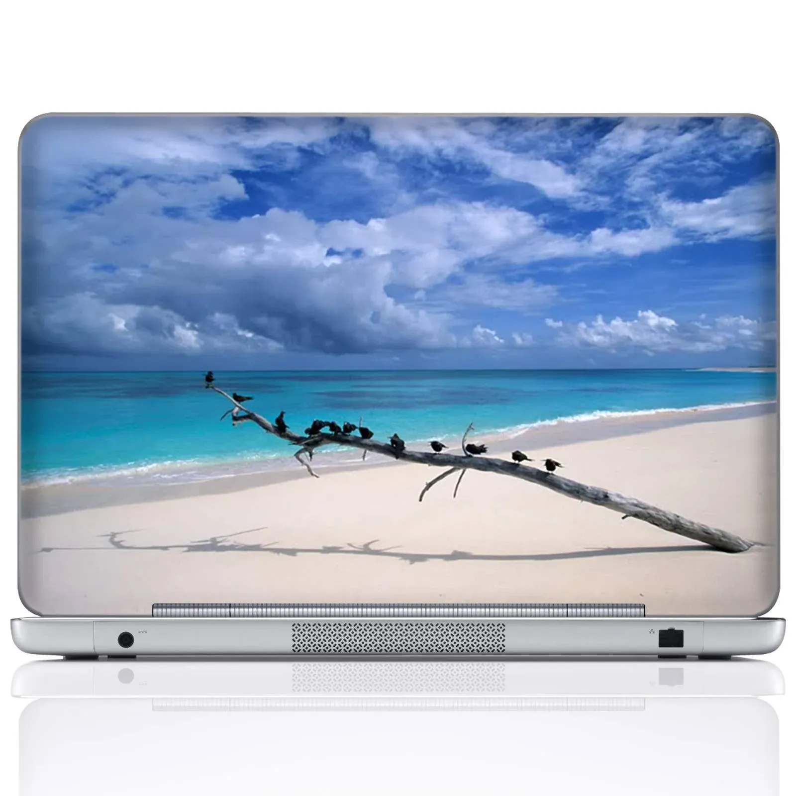 Meffort Inc 17 17.3 Inch Laptop Skin Sticker Cover Art Decal Decorative Stickers (Included 2 Wrist Pads) - Beach View Earths