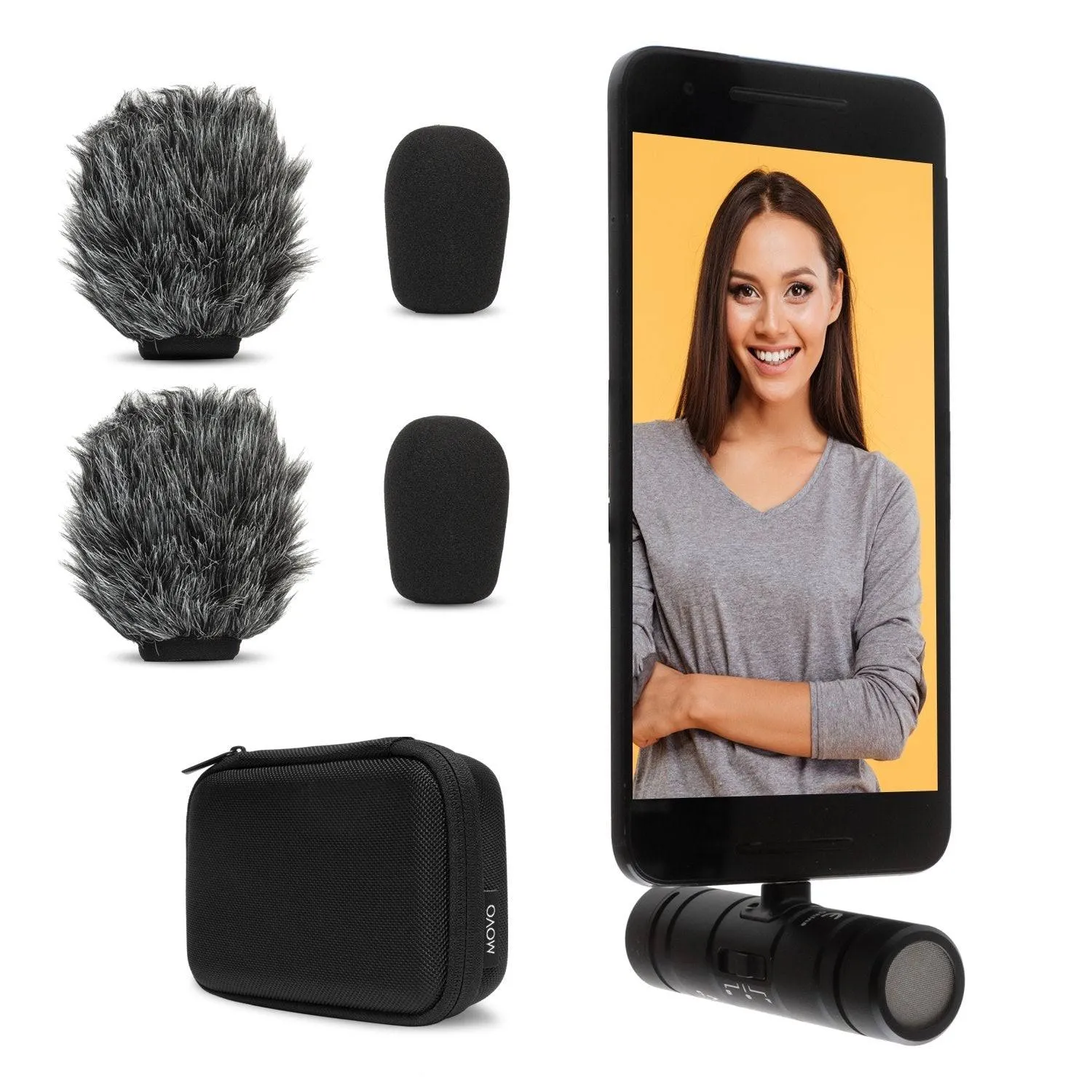 Movo DoubleMic-UC Dual Capsule Phone Microphone