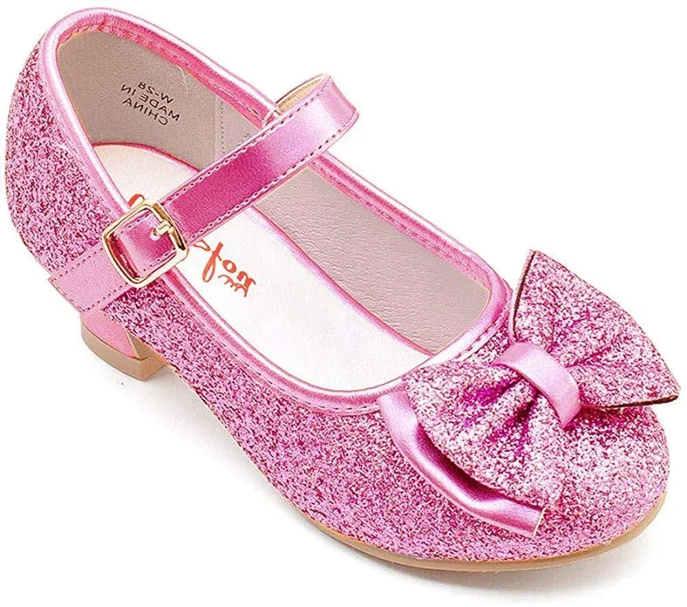 Walofou Flower Girls Wedding Party Heel Princess Shoes Flats for Kid Toddler