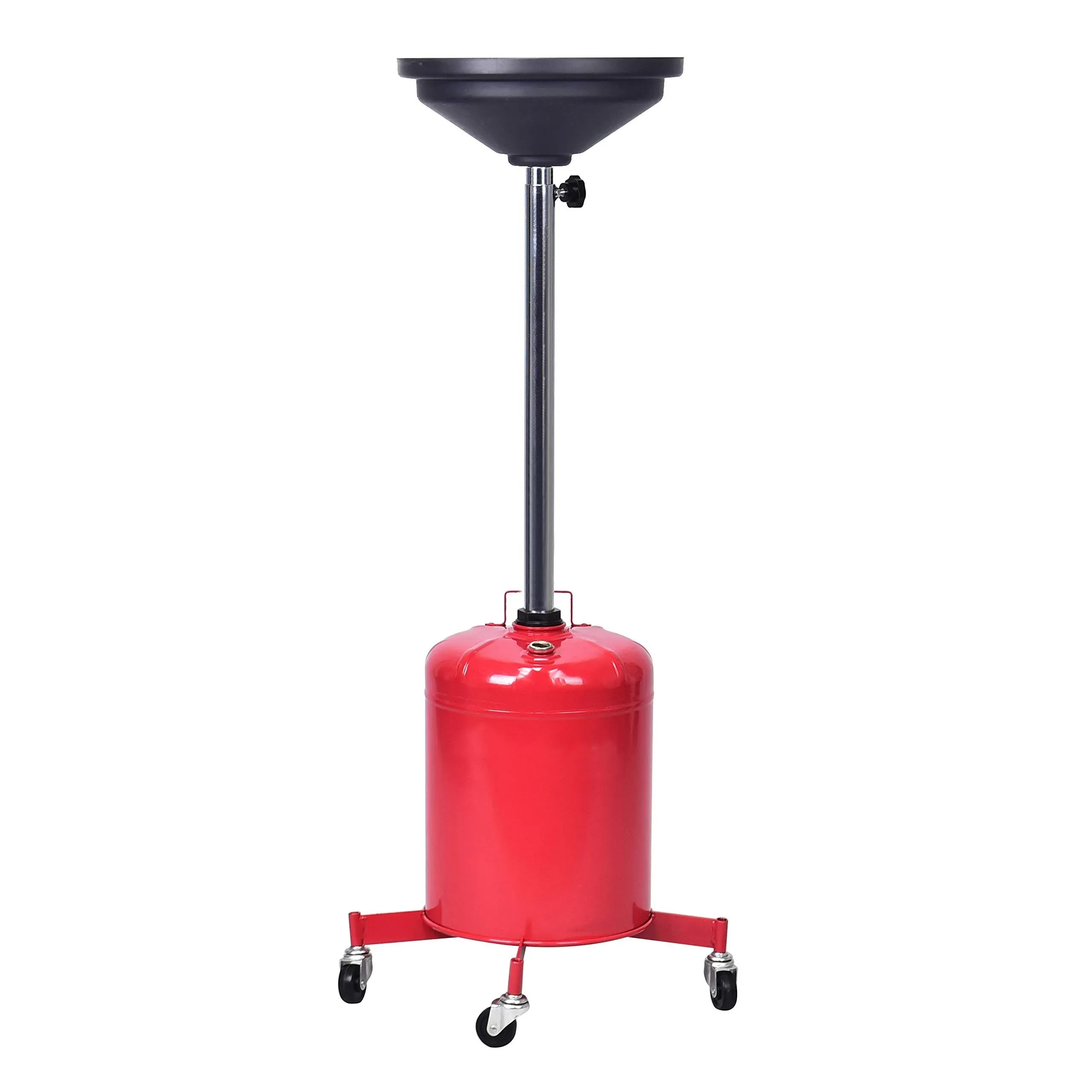 Aain AO5 5 Gallon Portable Oil Lift Drain, Steel Oil Drain, Adjustable Height Waster Oil drain for Changing car and Truck Motor Oil, Red