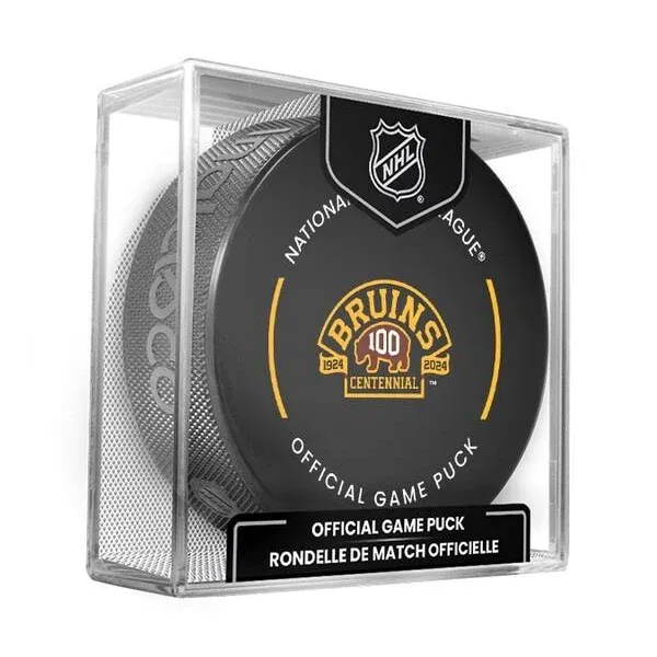 Boston Bruins 100th Anniversary Official Game Puck