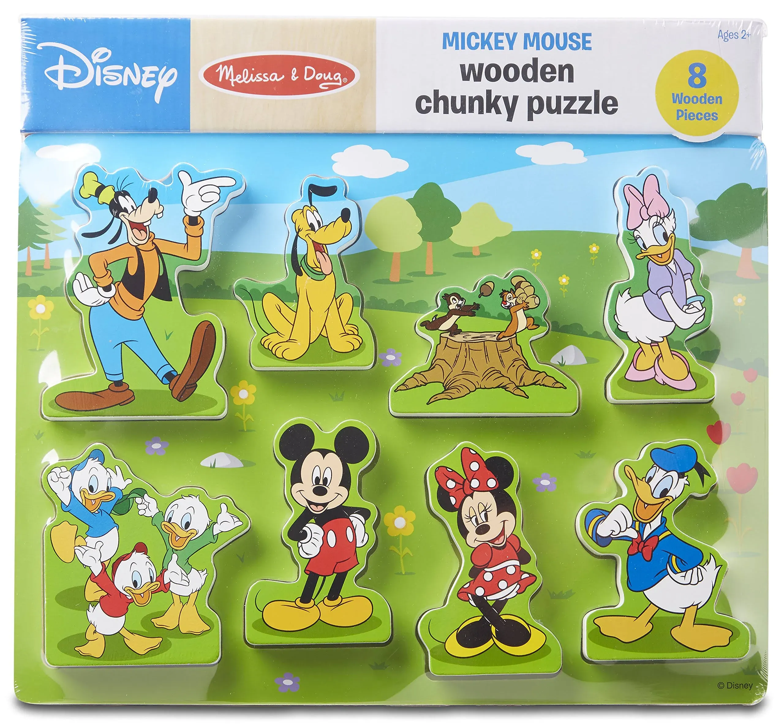 Melissa &amp; Doug Disney Mickey Mouse Clubhouse Wooden Chunky Puzzle (8 pcs)