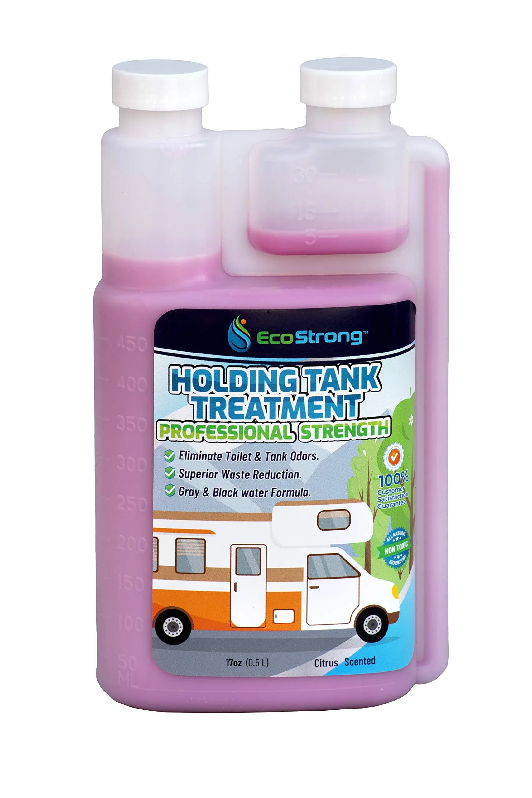 RV Toilet Treatment | RV Black Tank Treatment | RV Holding Tank Digestor, Odor Eliminator, and Cleaner | Perfect for Campers, RVs, Boats, 17 Treatments, Citrus