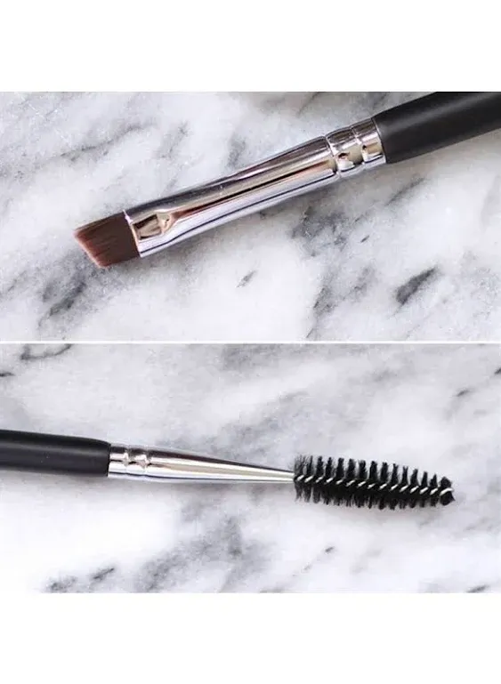 Duo Angled Eyebrow Brush with Spoolie by Beauty Junkees ** Exclusive Dealer