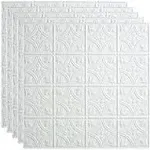 Fasade Traditional Style/Pattern 1 Decorative Vinyl 2ft x 2ft Lay in Ceiling Tile ...