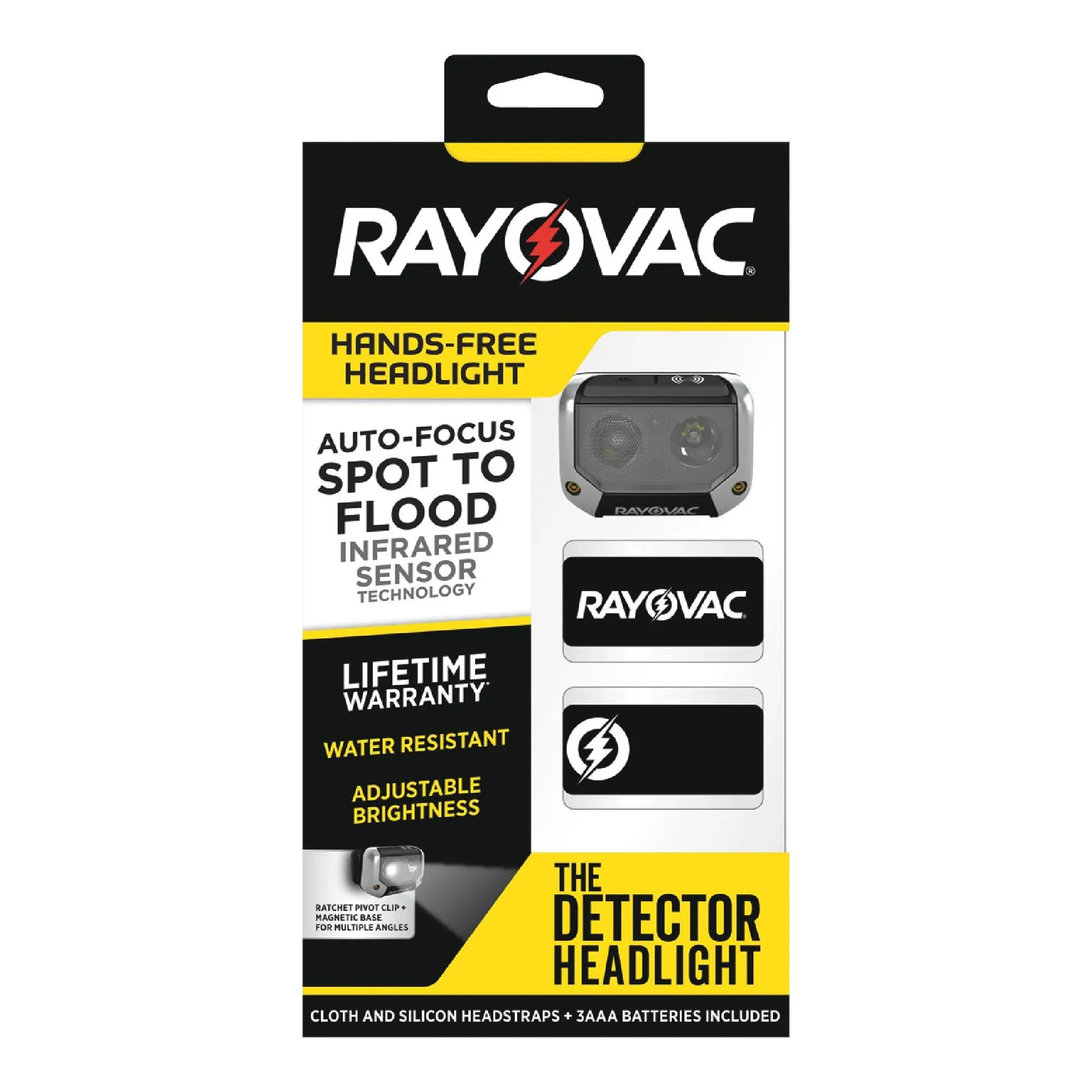 Rayovac Workhorse Elite, 3 &#034;AA&#034; LED Automatic Spot To Flood Head Light