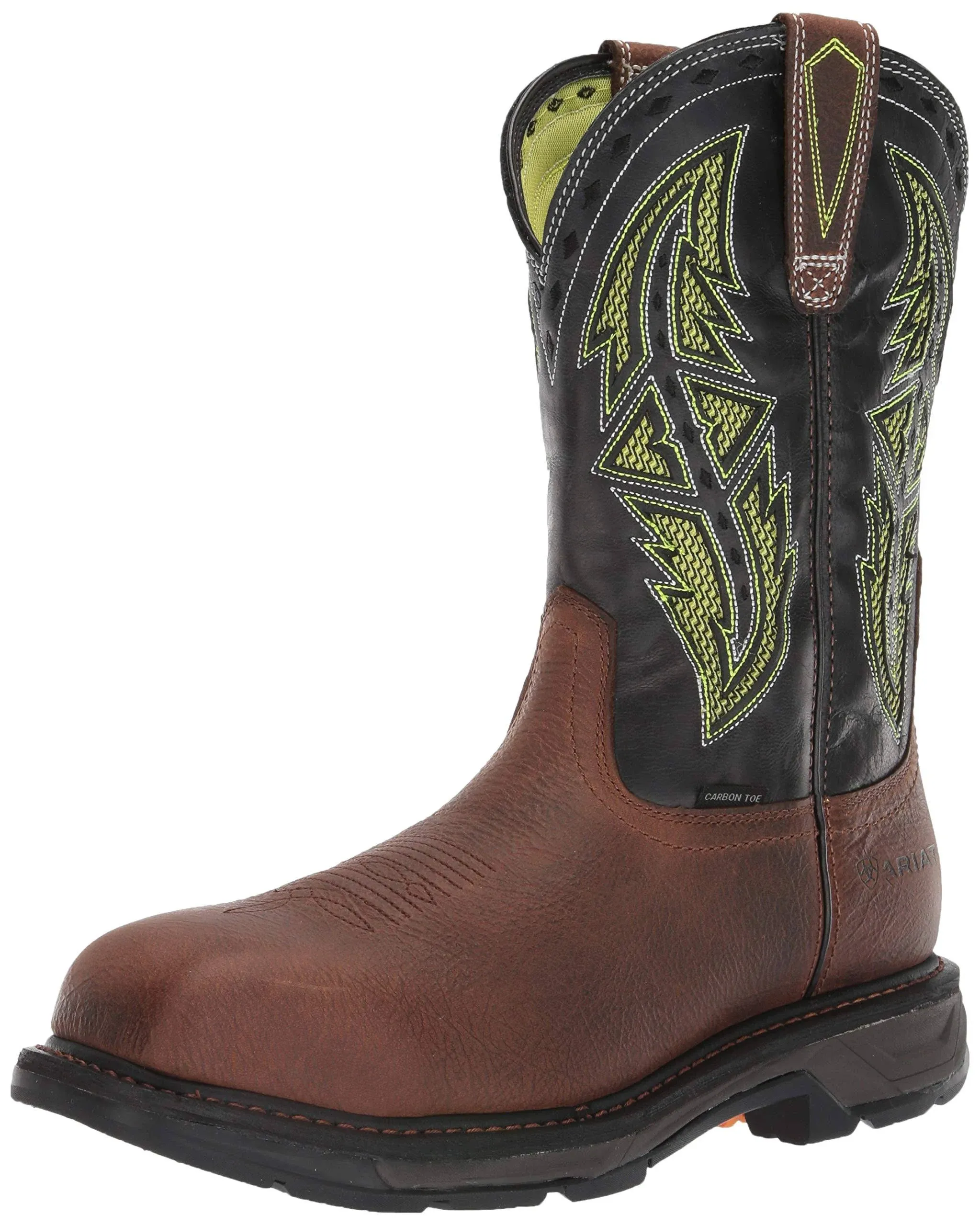 Ariat Men&#039;s Workhog Xt Venttek Spear Carbon Toe Work Boot , Rye Brown/Acid, 10D