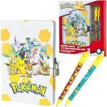 Pokemon Stationery Supplies Set - Kids Diary with Lock, Notebook,Pens - Gifts for Boys (Notebook/Set)