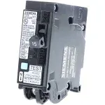 Siemens Q115DFN Circuit Breaker, AFCI, GFCI, Low Voltage, 15 A, 1 Pole