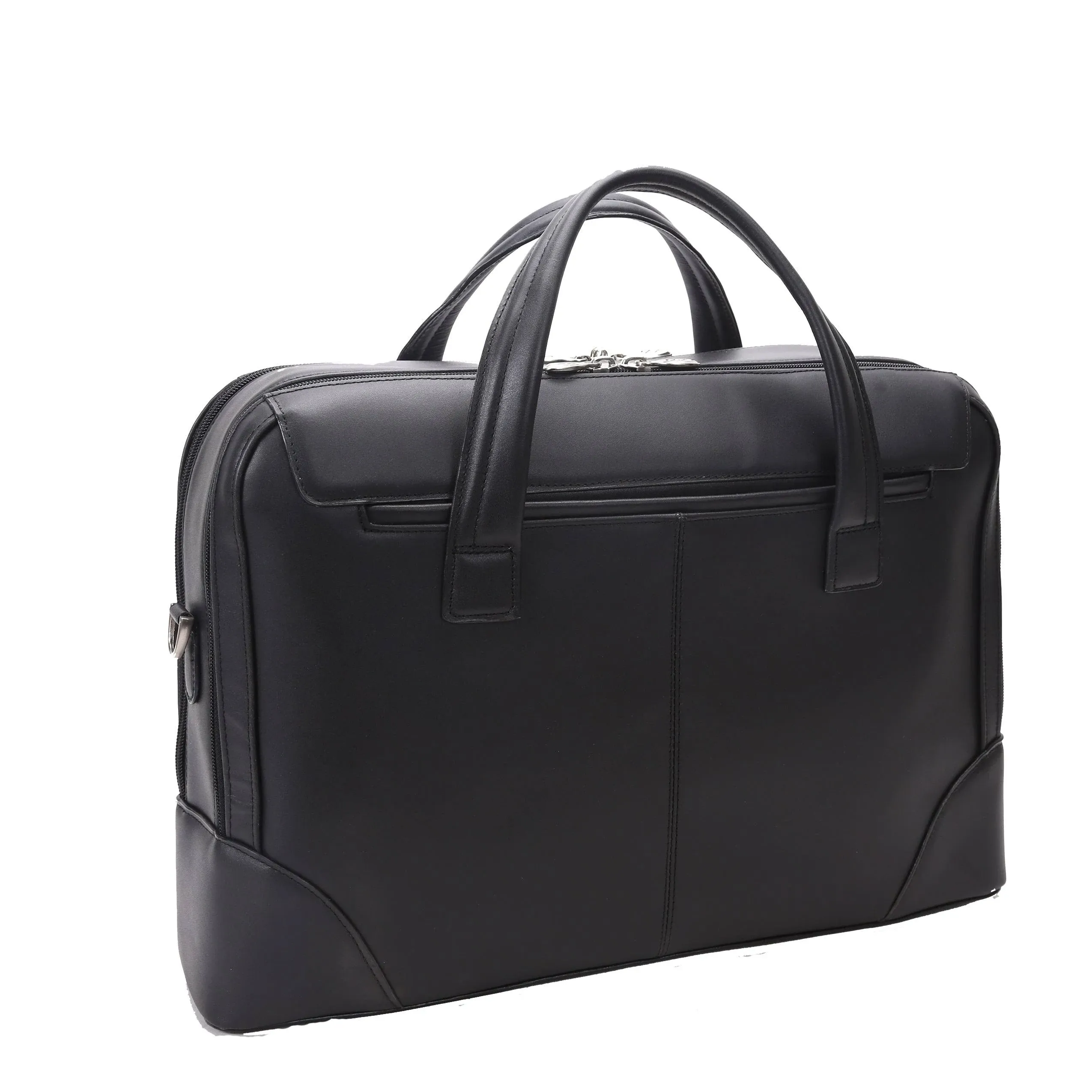 McKlein Harpswell 17" Leather Dual Compartment Laptop Briefcase