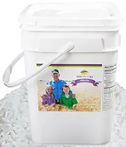 Wheatland™ White Rice • Delicious • Healthy Food Option • 20 lbs. Bulk Rice • Mylar and Bucket Provide 25 Year Shelf Life • Emergency Food Storage • Non-GMO • High Trust Seller • 40 Year Legacy of Prepping