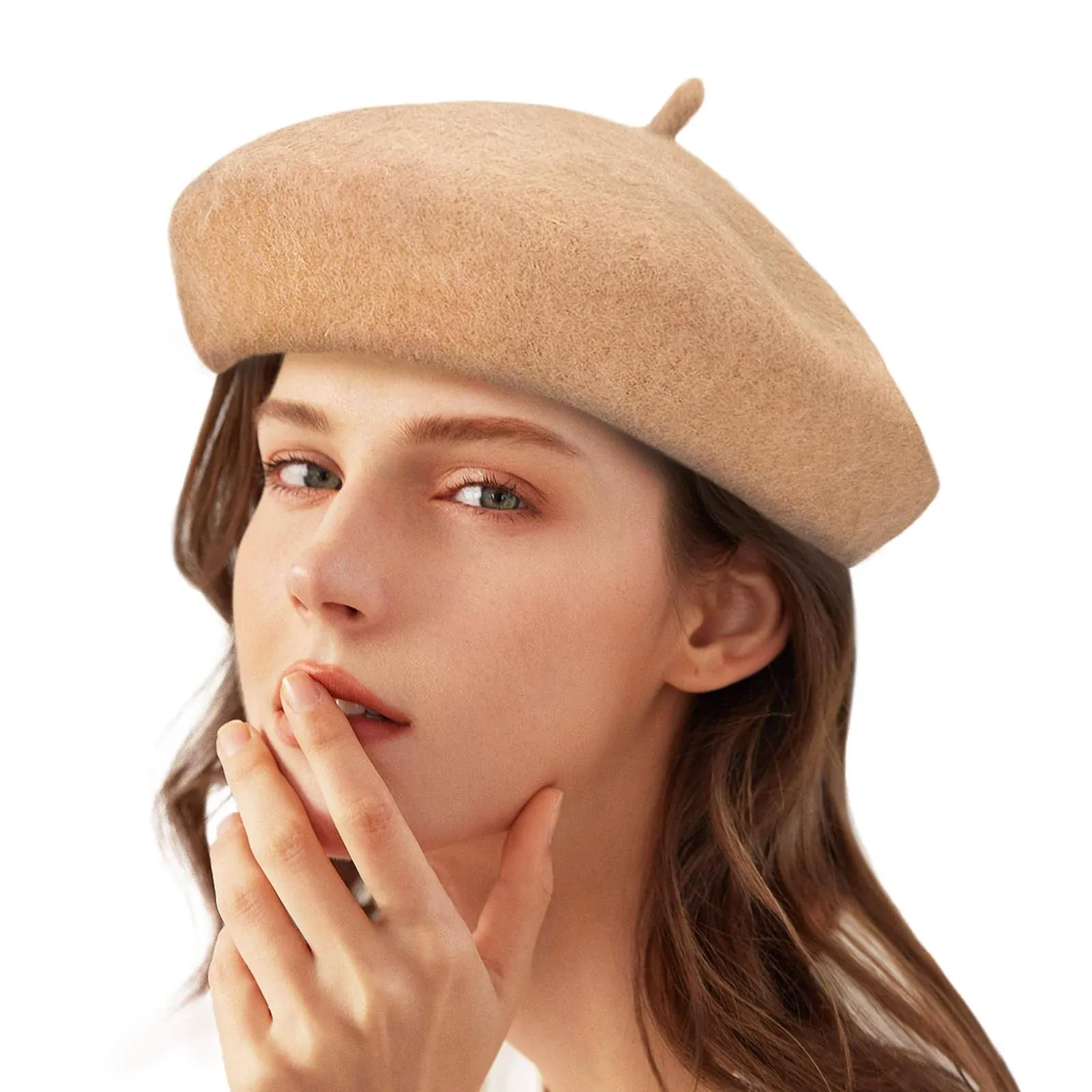 Camel Colored Wool Beret