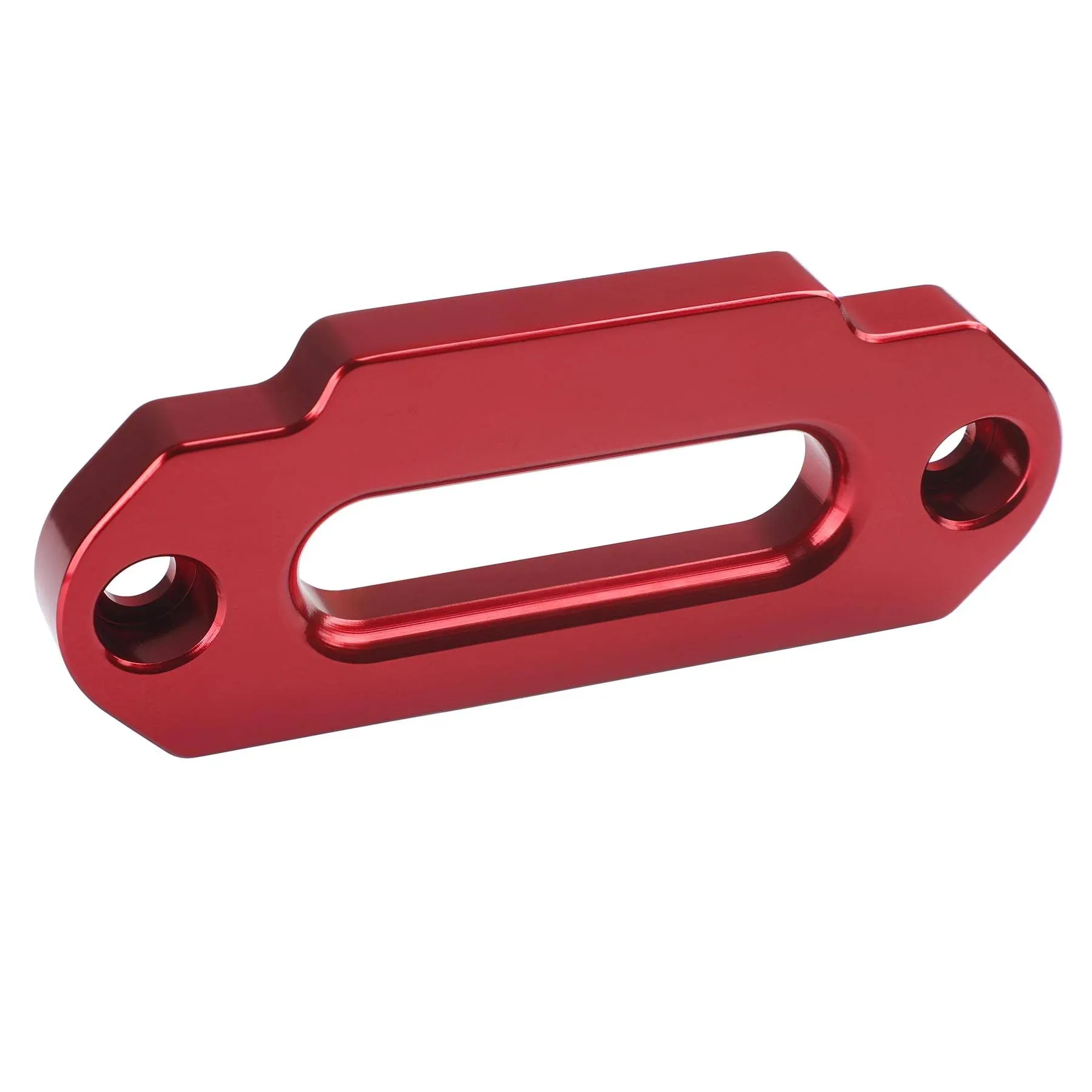 Ucreative Aluminum Hawse Fairlead for ATV 2000-3500 LBs Winch 4 7/8" (124mm) Mount Glossy (Red)