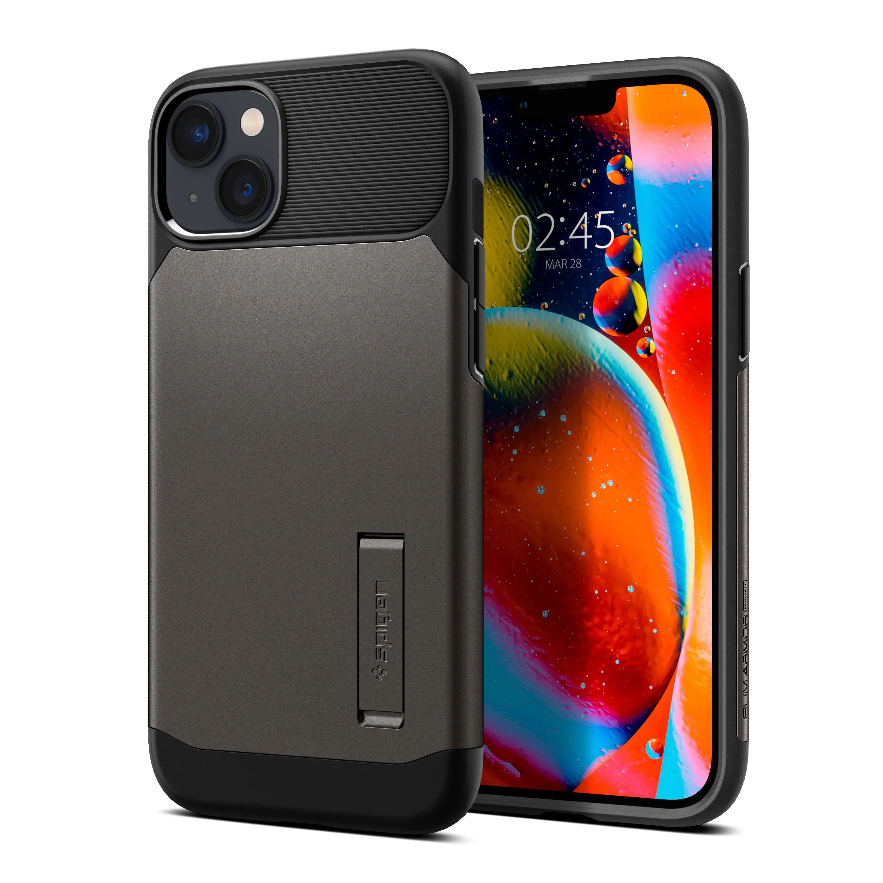 Spigen Slim Armor (MagFit) Designed for iPhone 14 Plus Case (2022) - Gunmetal