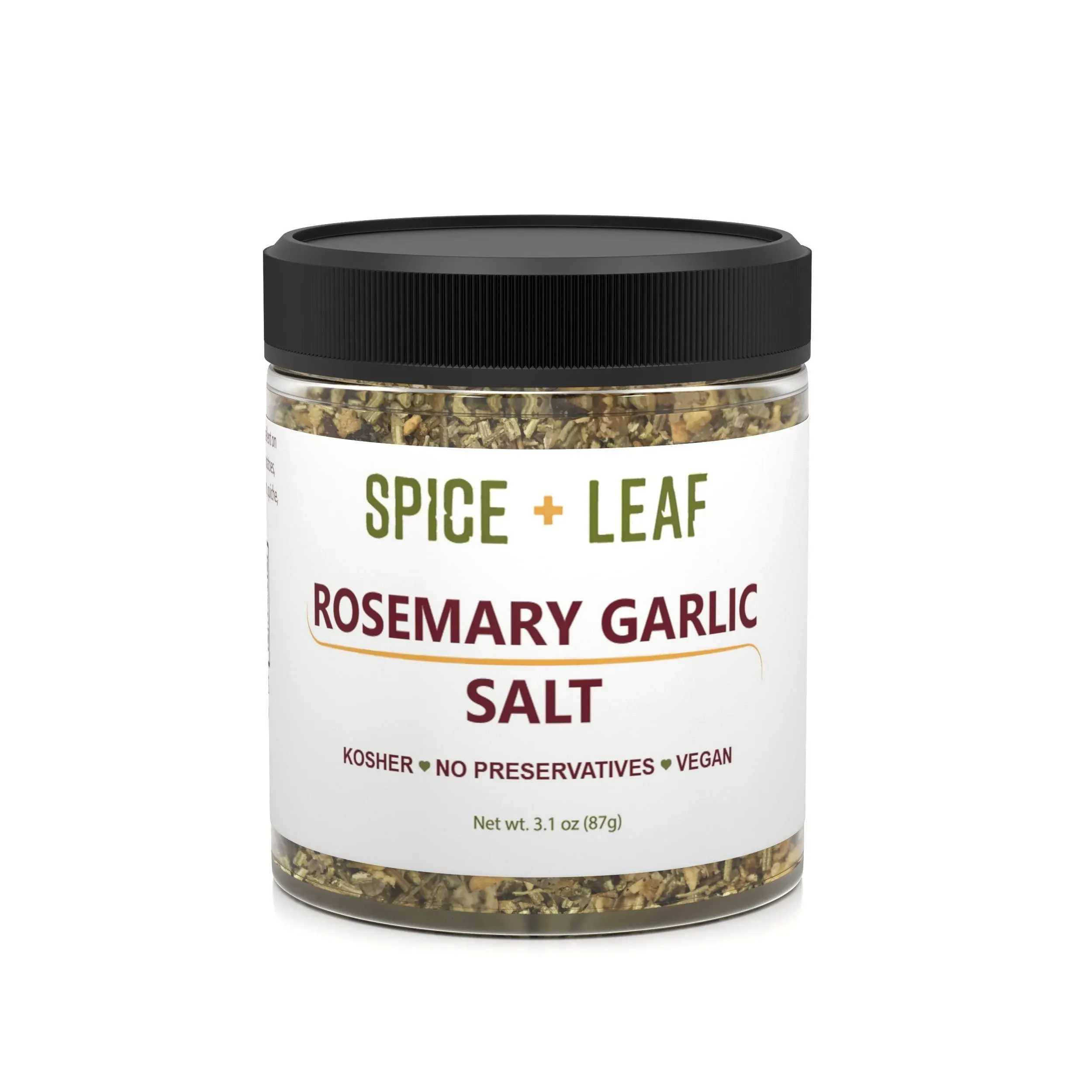 Premium Rosemary Garlic Salt by Spice + Leaf - Vegan Kosher and No Preservatives ...