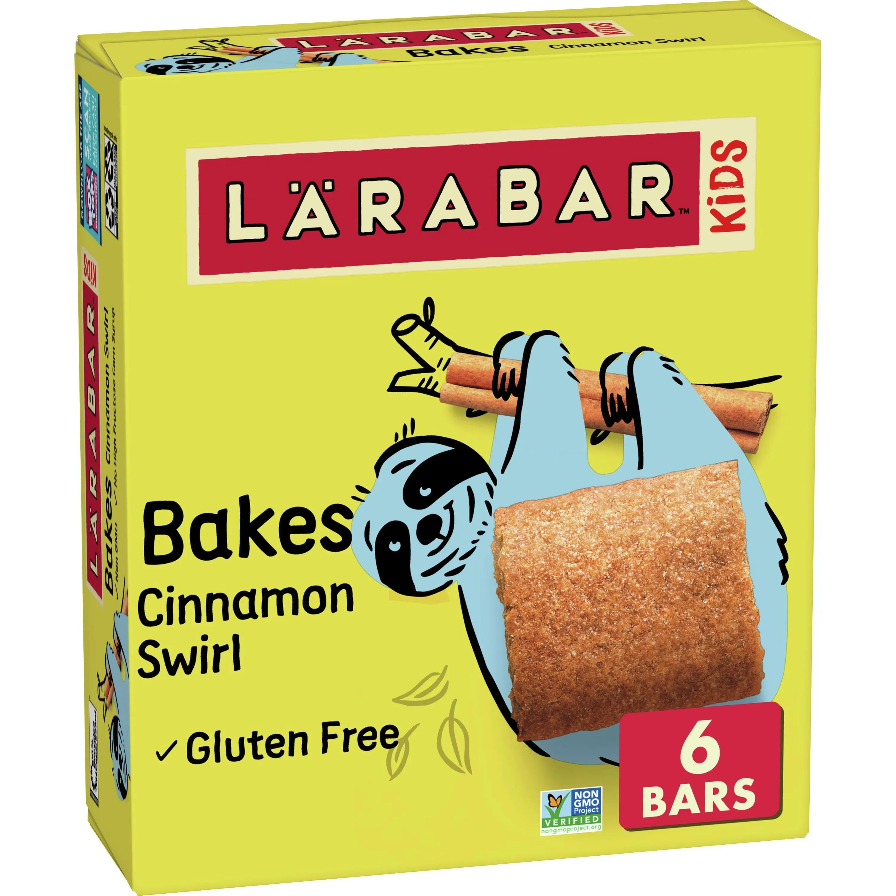 Larabar Kids, Bakes Cinnamon Swirl, Gluten Free Snack Bars, 6 Ct, 5.76 oz