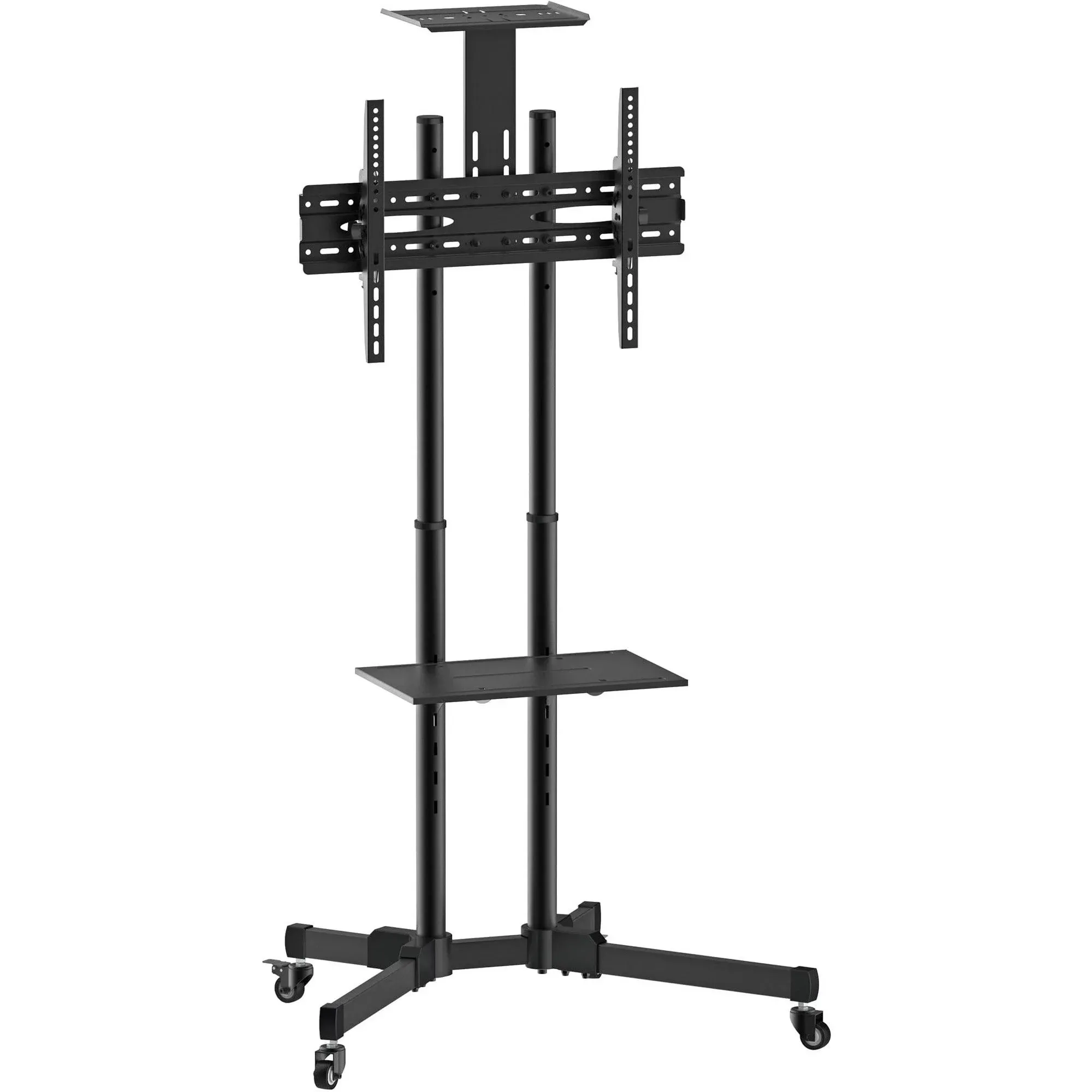 Mount-It! Height Adjustable Mobile TV Cart & Shelf MI-876