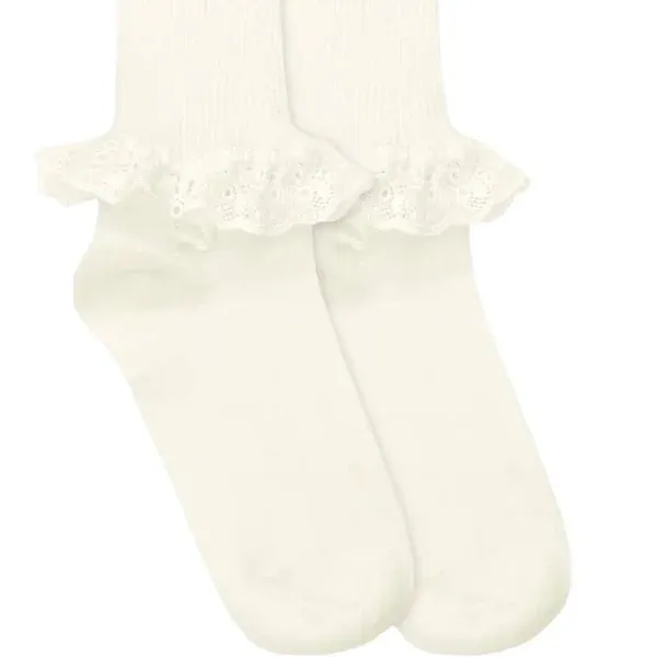 Jefferies Socks Girl's Chantilly Lace Socks 3 Pair Pack