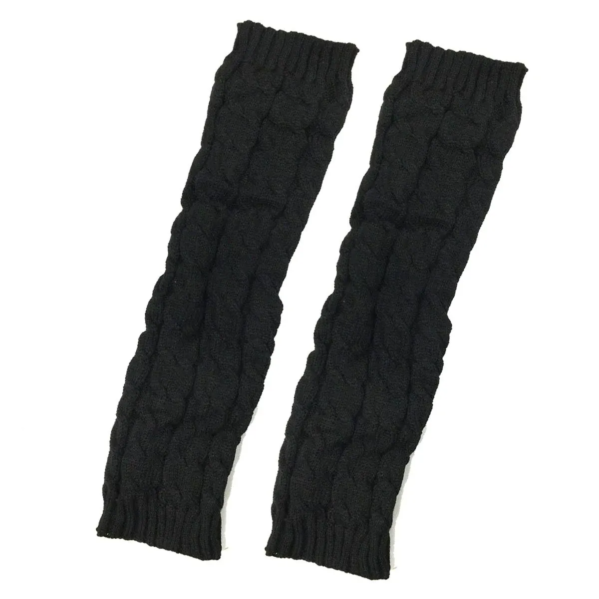 Wrapables Ribbed Cable Knit Leg Warmers for Women