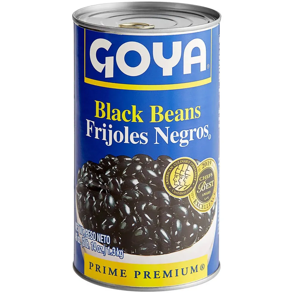 Goya Canned Black Beans - 12 Cans, 46 Ounces/Can