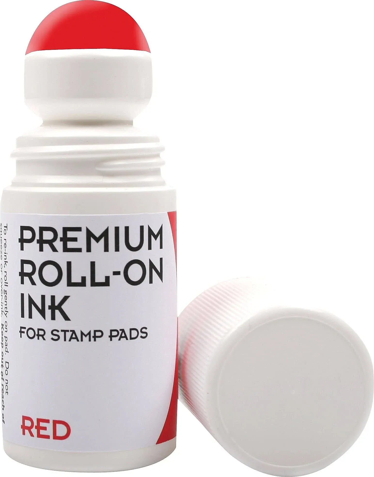 COSCO Premium Roll-On Ink, 2 oz, Red (CSC030260) Each