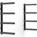 Bora 4-Level Lumber Storage Rack, Black and Gray PBR-004B