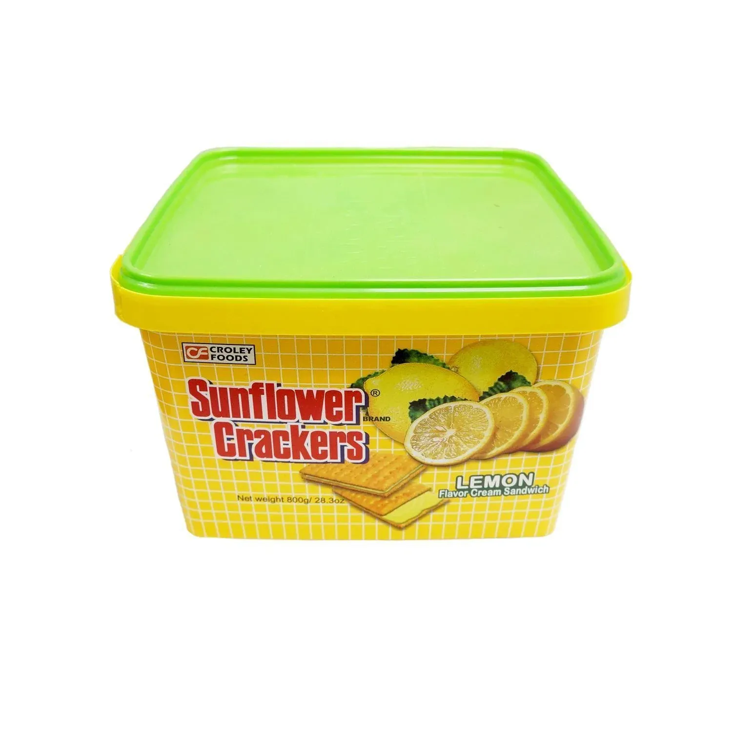 Croley Foods Sunflower Crackers Lemon Flavored, Net Wt 800g (28.3oz)